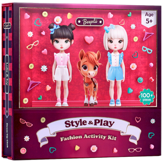 Style & Play Club: Screen-Free Fashion Activity Kit, Ages 5-9, 100+ Pieces