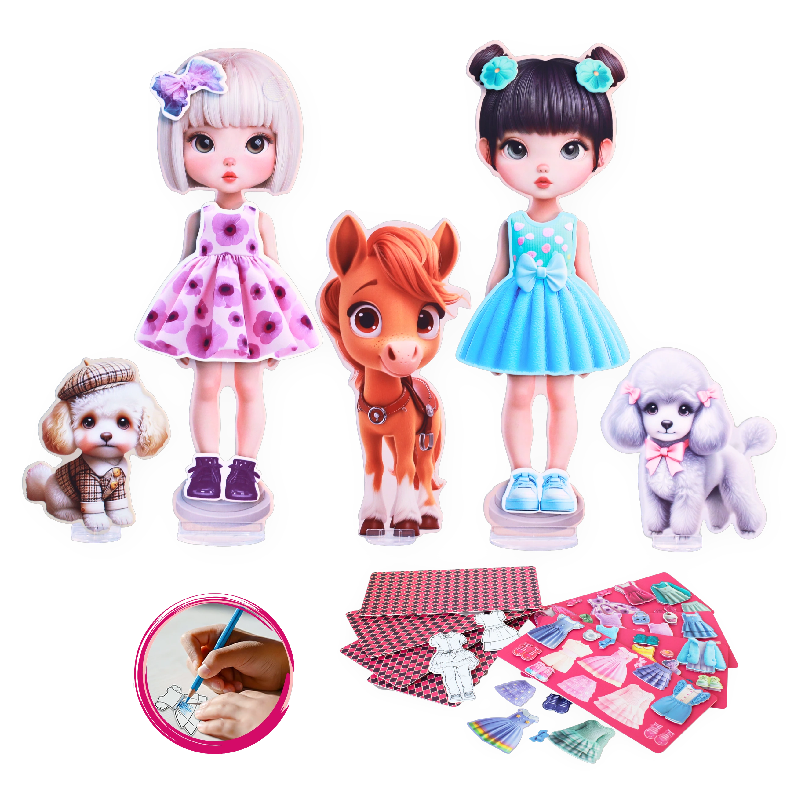 Style & Play Club: Screen-Free Fashion Activity Kit, Ages 5-9, 100+ Pieces view 4