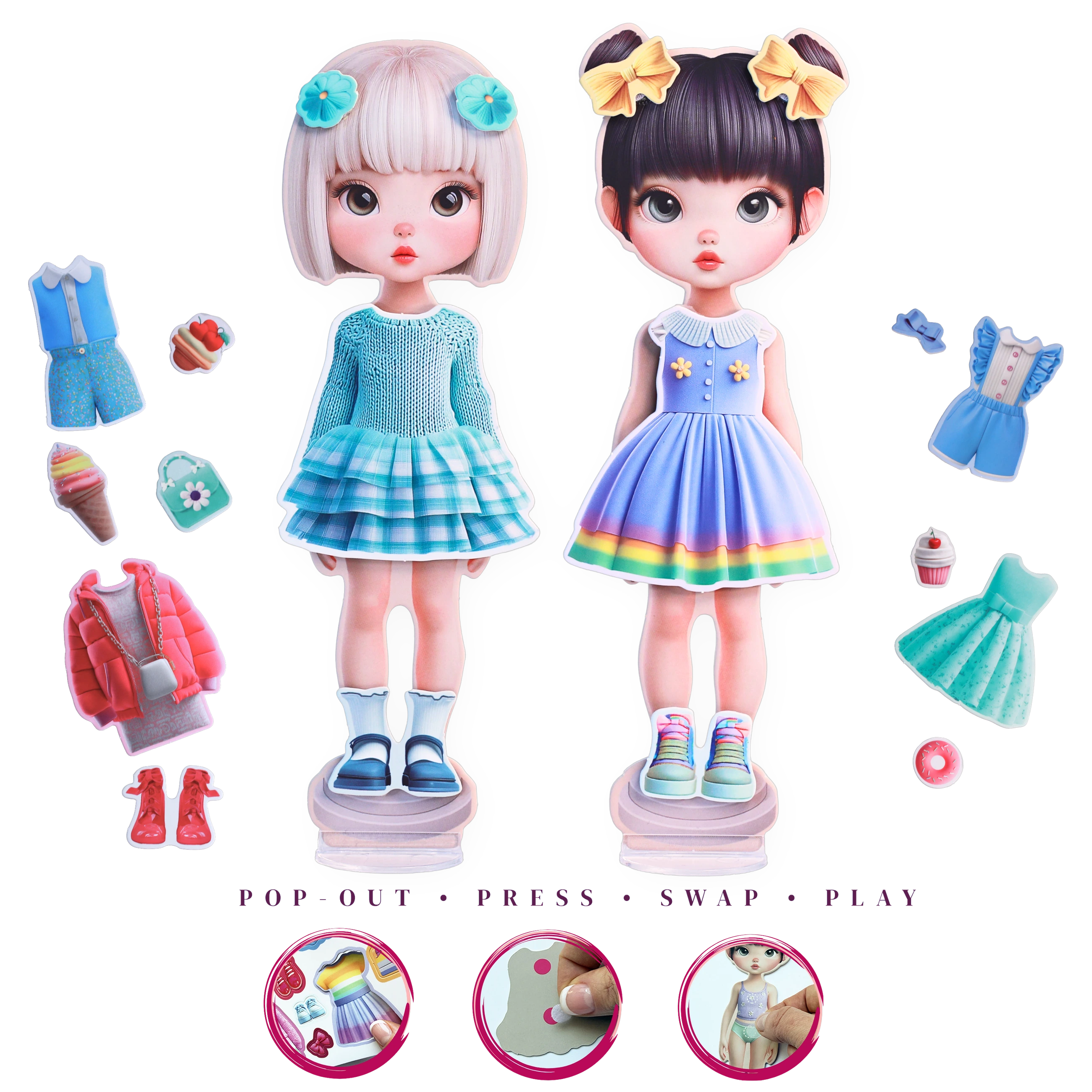 Style & Play Club: Screen-Free Fashion Activity Kit, Ages 5-9, 100+ Pieces view 7