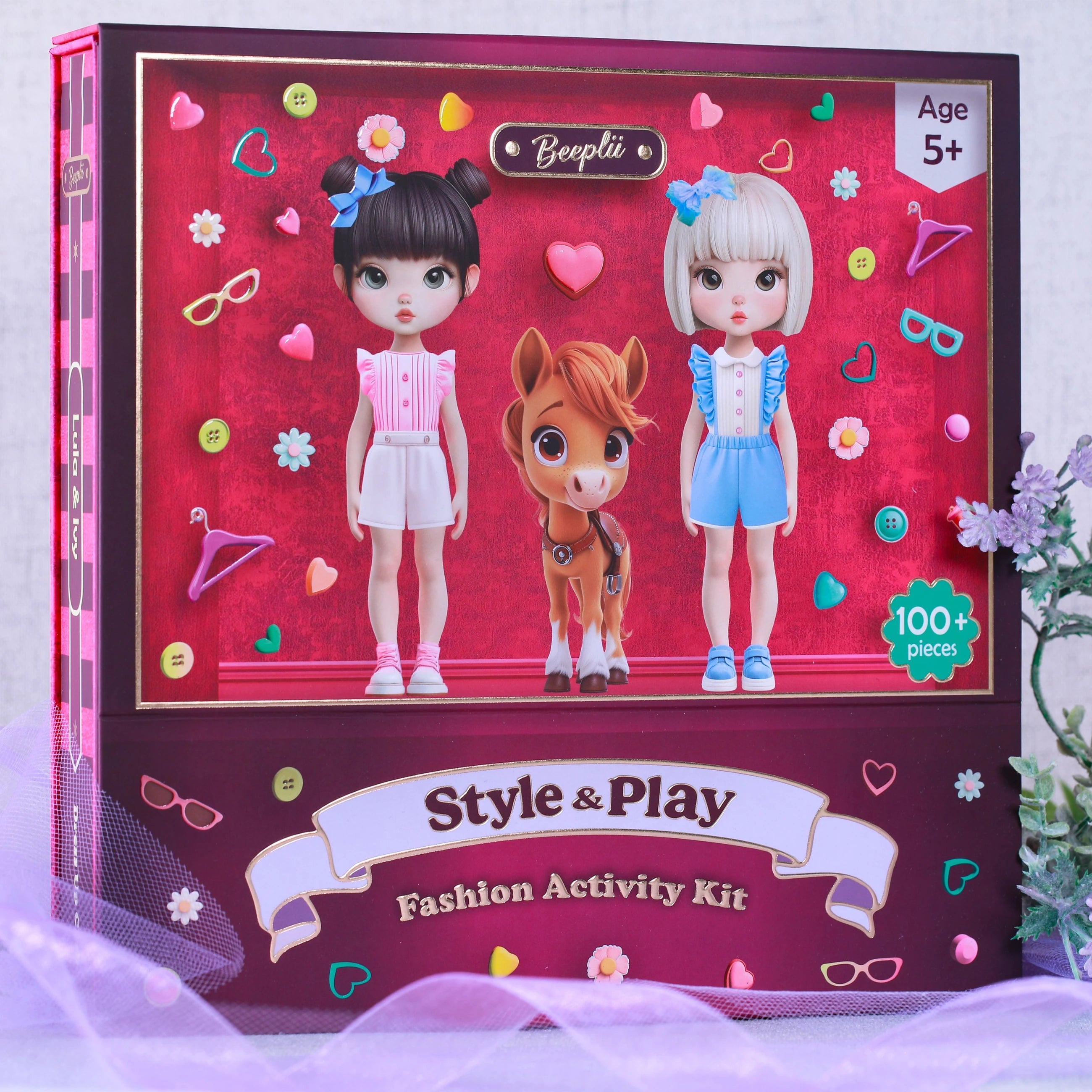 Style & Play Club: Screen-Free Fashion Activity Kit, Ages 5-9, 100+ Pieces view 8