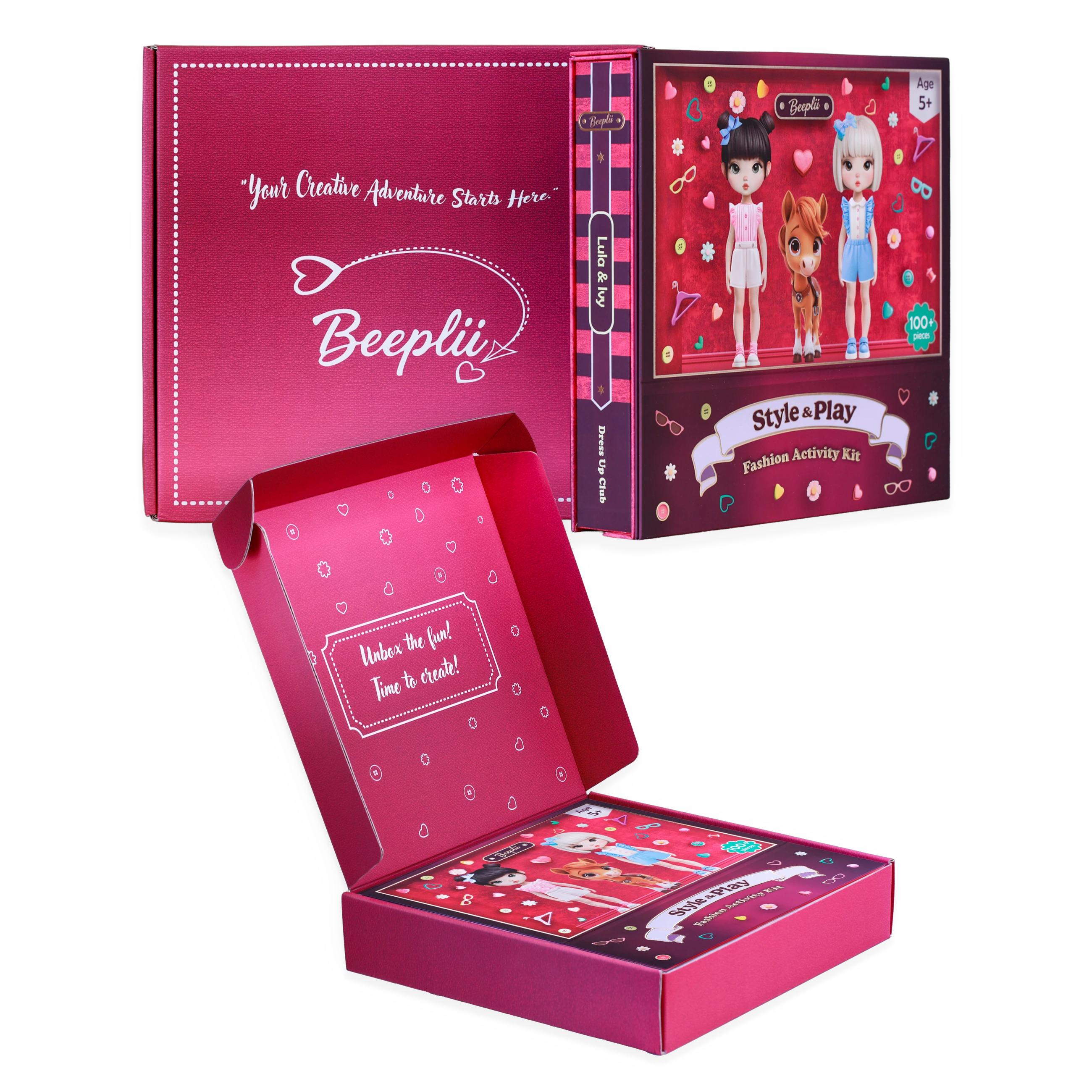 Style & Play Club: Screen-Free Fashion Activity Kit, Ages 5-9, 100+ Pieces view 9