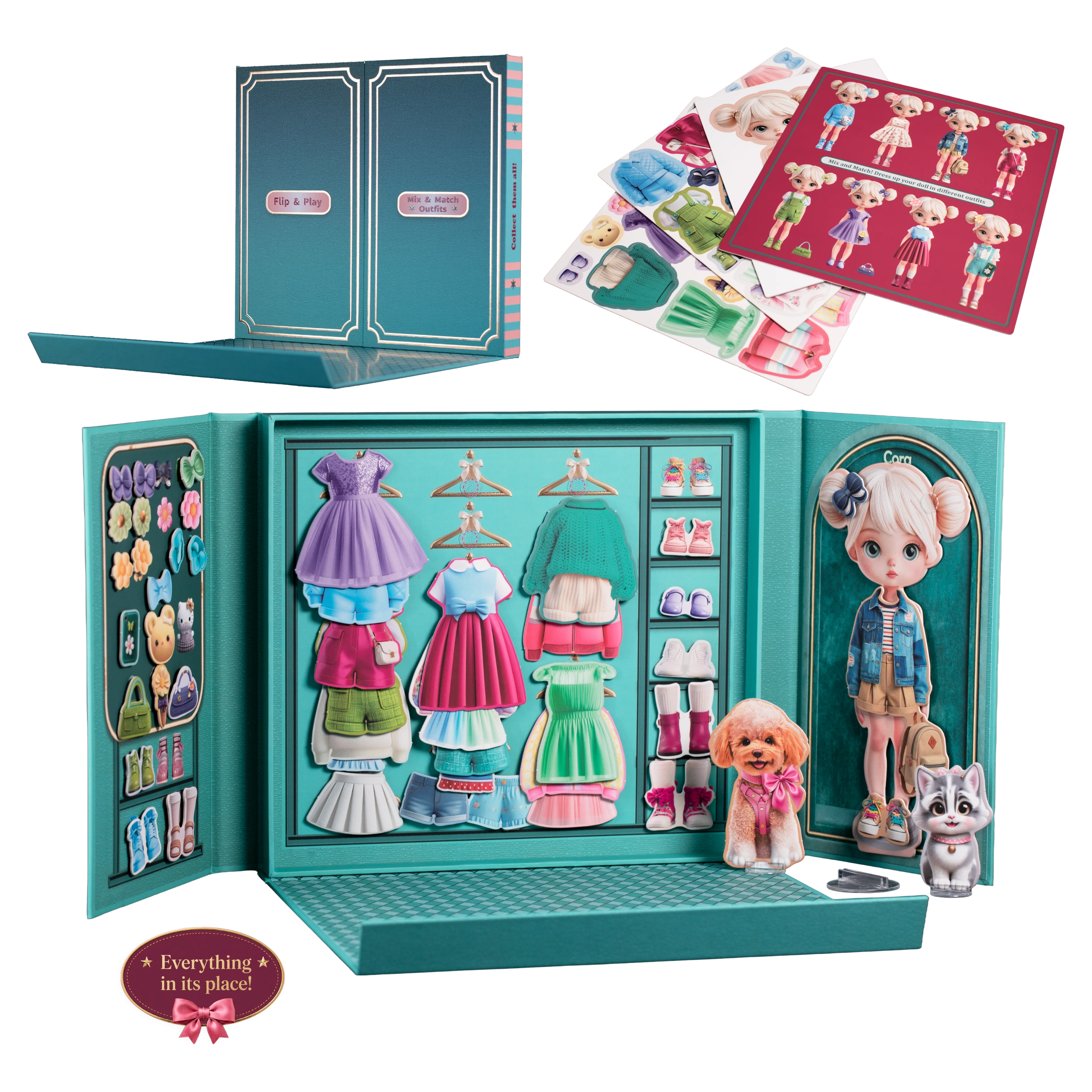 Meet Cora: Beeplii Fashion Activity Kit with 3D Showcase Studio, Ages 5-9 view 3