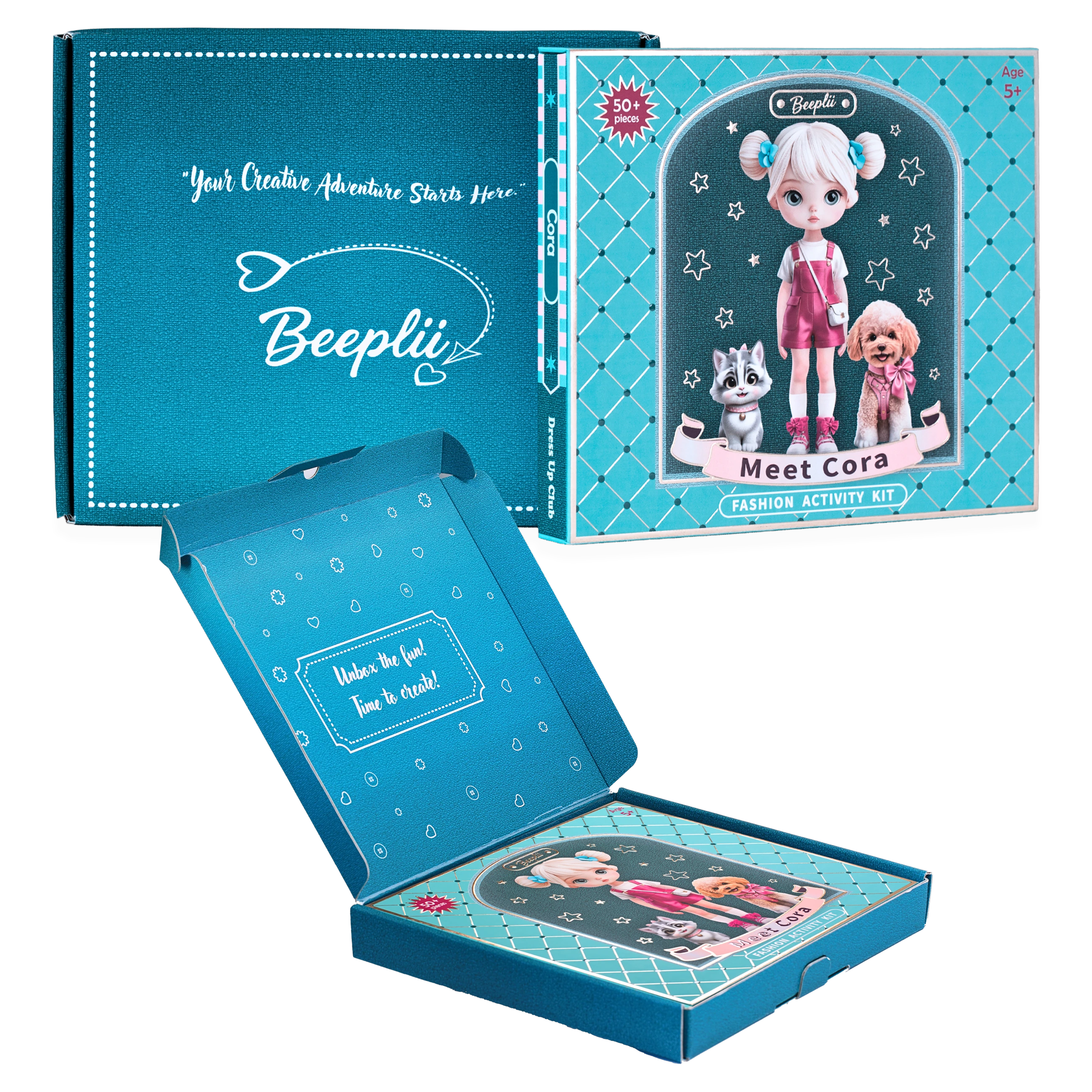 Meet Cora: Beeplii Fashion Activity Kit with 3D Showcase Studio, Ages 5-9 view 4