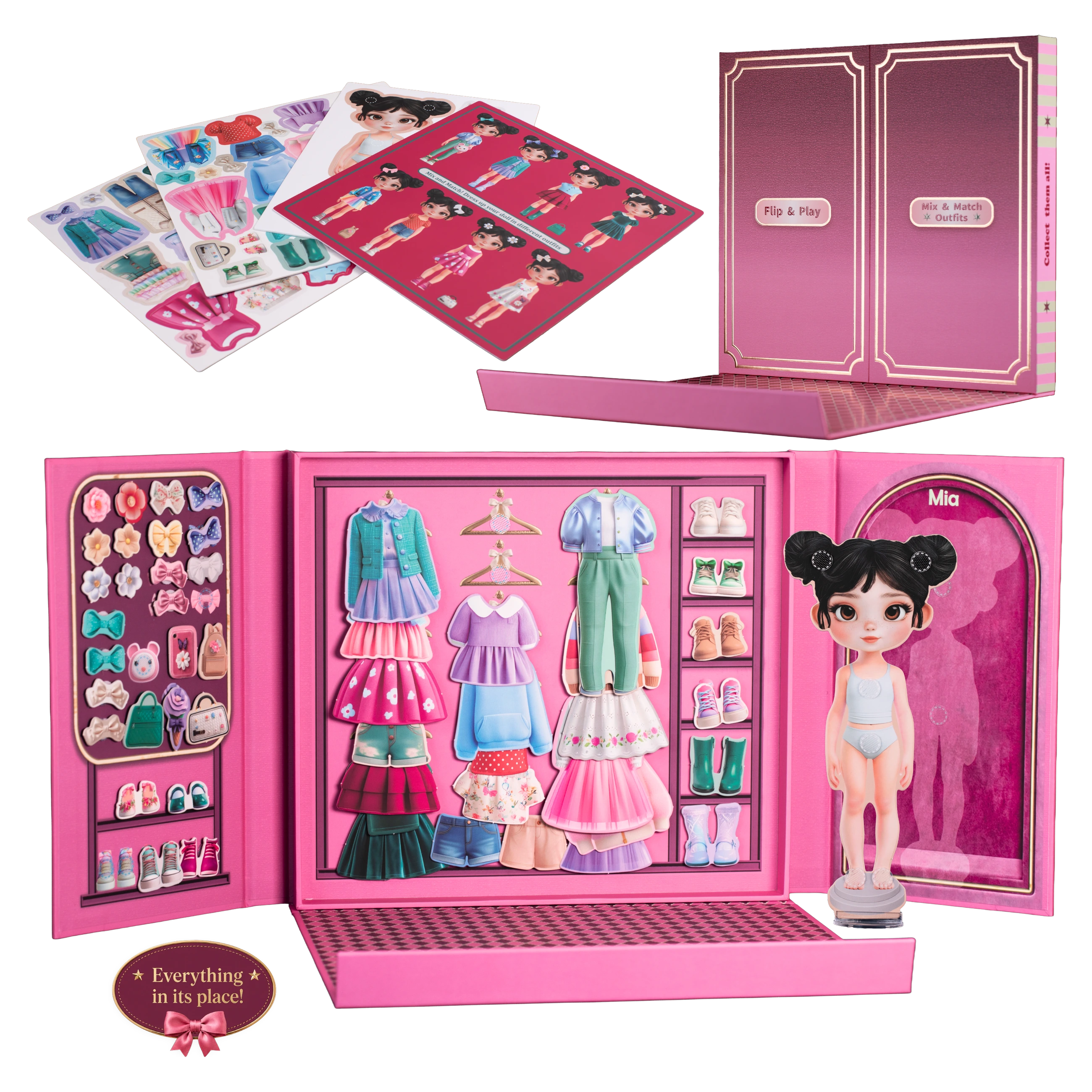 Meet Mia: Beeplii Fashion Activity Kit with 3D Showcase Studio, Ages 5-9 view 3