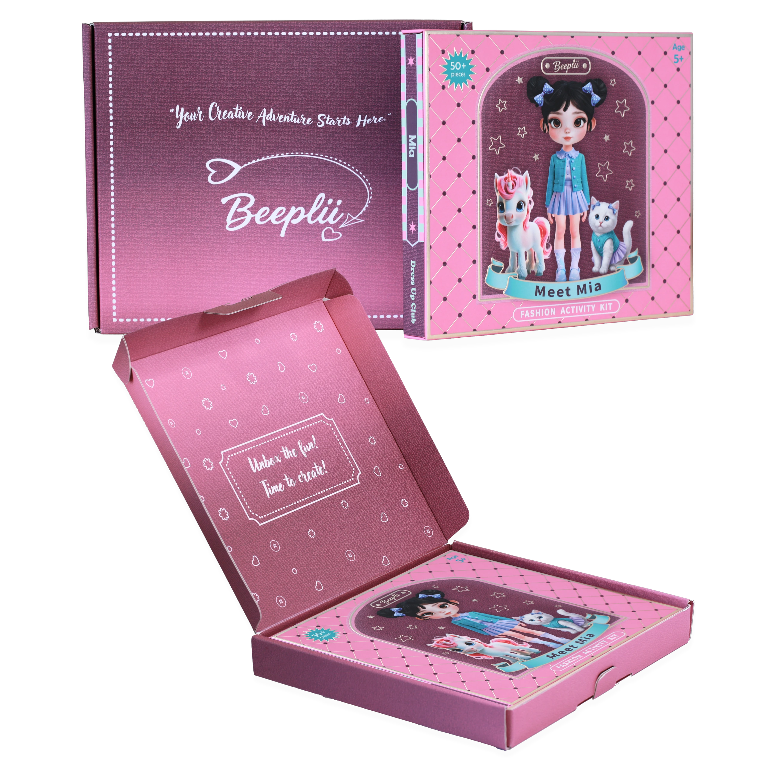 Meet Mia: Beeplii Fashion Activity Kit with 3D Showcase Studio, Ages 5-9 view 4